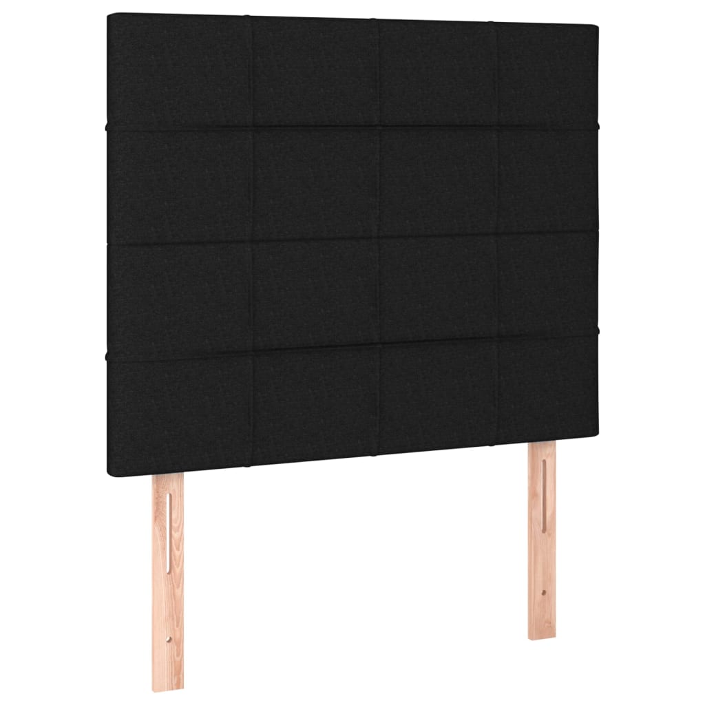 LED Headboard Black 80 cm Fabric