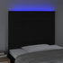 LED Headboard Black 100 cm Fabric