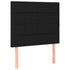 LED Headboard Black 100 cm Fabric