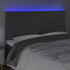 LED Headboard Dark Grey 200x5x118/128 cm Velvet