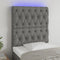 LED Headboard Dark Grey 80 cm Fabric