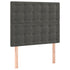 LED Headboard Dark Grey 80 cm Velvet