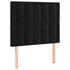 LED Headboard Black 100x5x118/128 cm Velvet