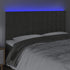 LED Headboard Dark Grey 200 cm Velvet