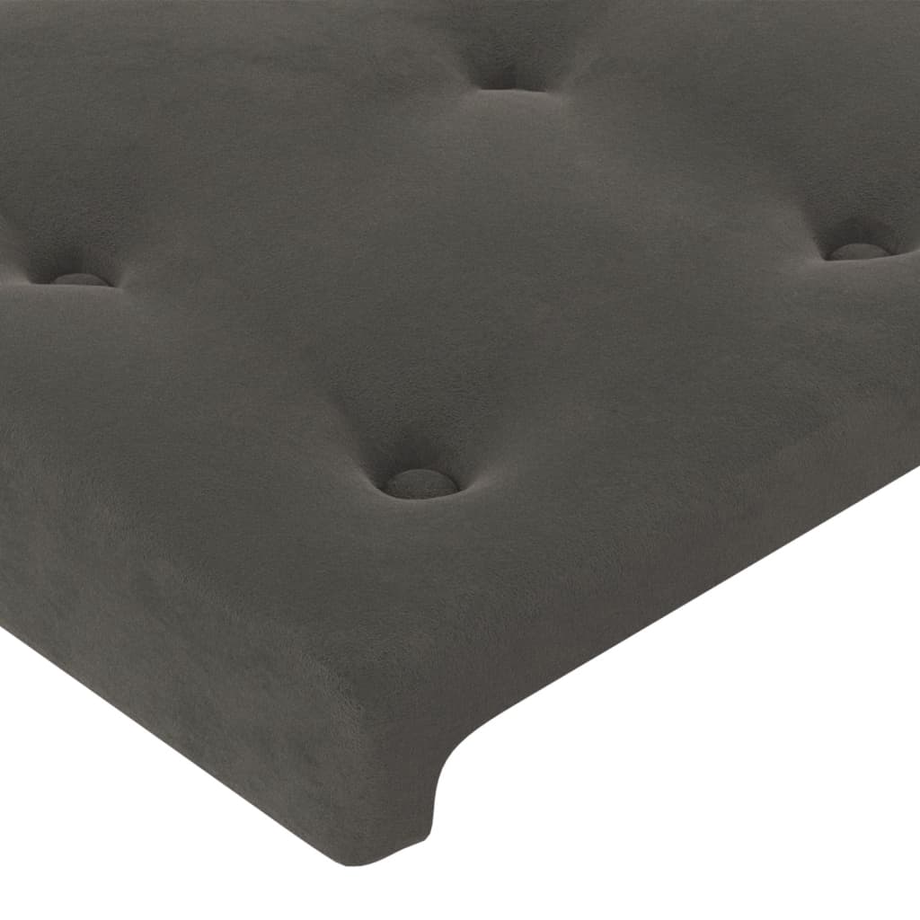 LED Headboard Dark Grey 200 cm Velvet