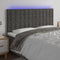 LED Headboard Dark Grey 200 cm Velvet