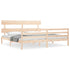 Bed Frame without Mattress 183x203 cm King Solid Wood