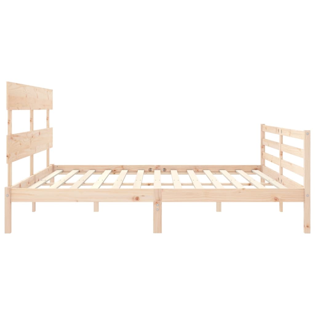 Bed Frame without Mattress 183x203 cm King Solid Wood