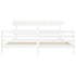 Bed Frame without Mattress White 183x203 cm King Solid Wood