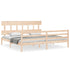 Bed Frame without Mattress 183x203 cm King Solid Wood