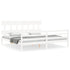 Bed Frame without Mattress White 183x203 cm King Solid Wood