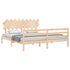 Bed Frame without Mattress 183x203 cm King Solid Wood