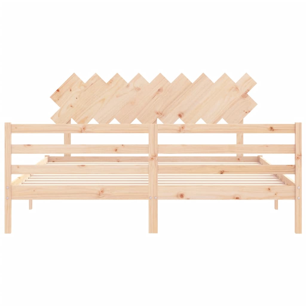 Bed Frame without Mattress 183x203 cm King Solid Wood