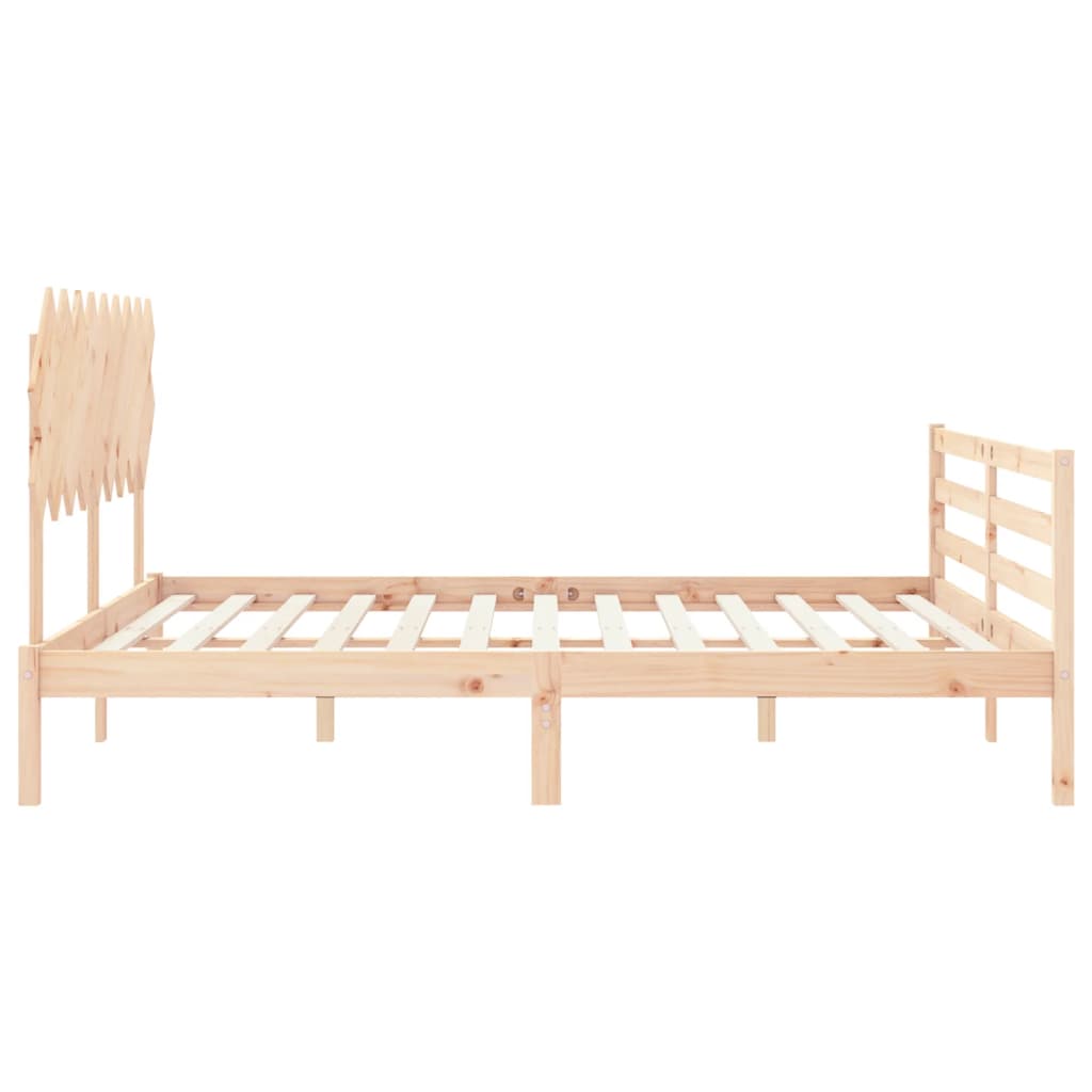 Bed Frame without Mattress 183x203 cm King Solid Wood