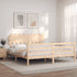 Bed Frame without Mattress 183x203 cm King Solid Wood