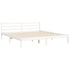 Bed Frame without Mattress White 183x203 cm King Solid Wood