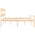 Senior Bed without Mattress 183x203 cm King Solid Wood