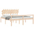 Senior Bed without Mattress 183x203 cm King Solid Wood