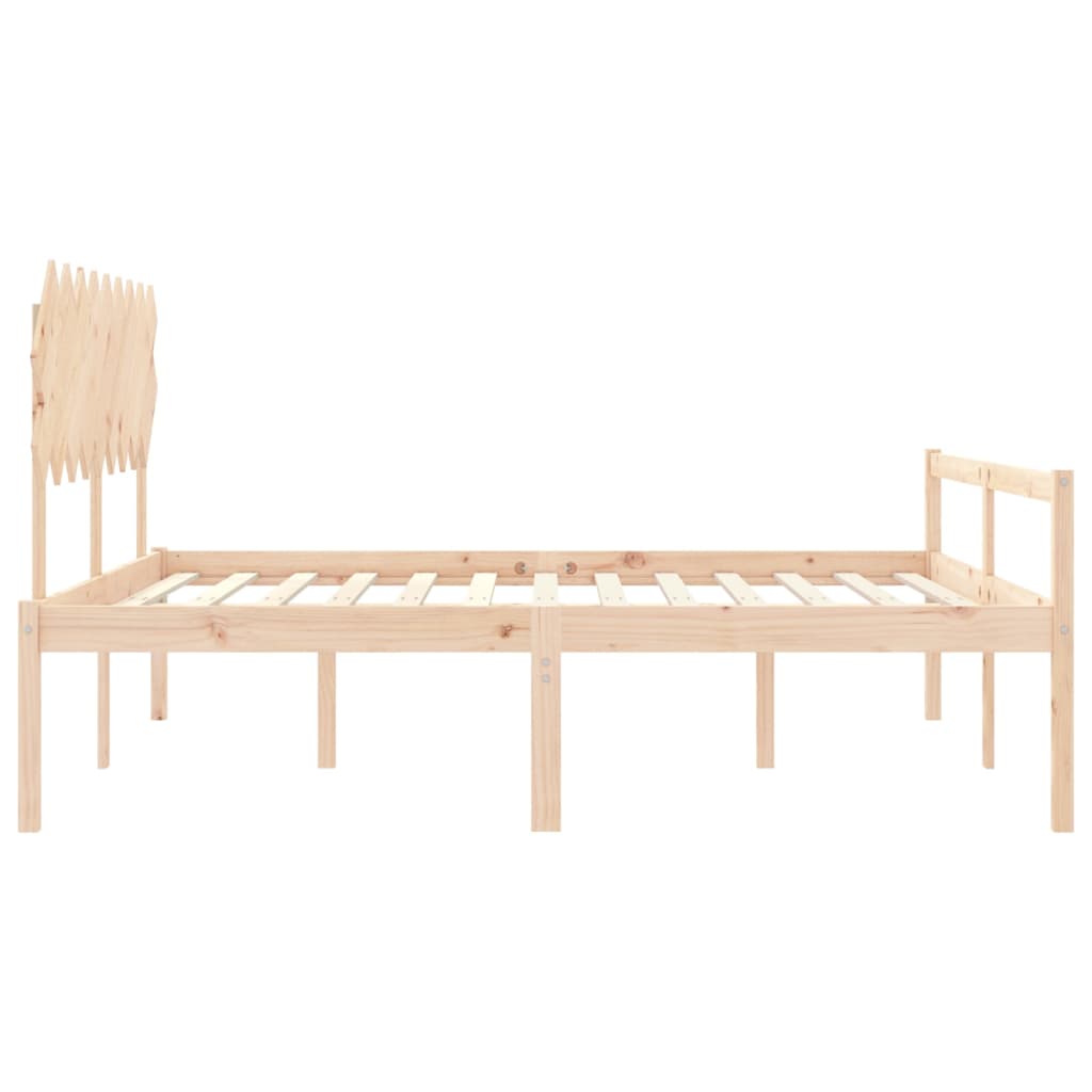 Senior Bed without Mattress 183x203 cm King Solid Wood