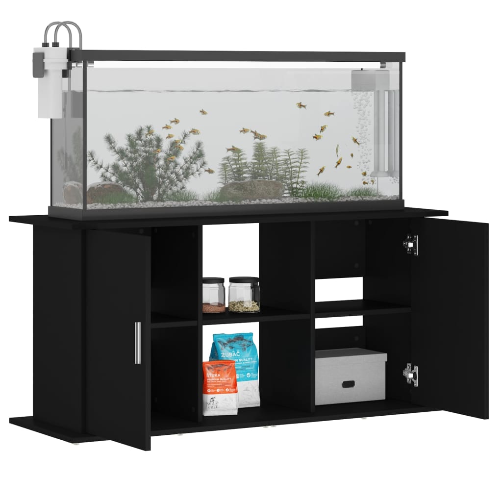 Aquarium Stand Black 121x41x58 cm Engineered Wood