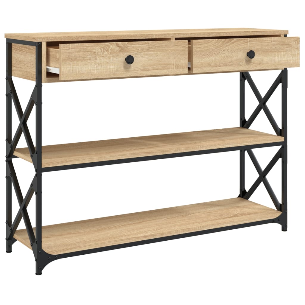Console Table Sonoma Oak 100x28x75 cm Engineered Wood