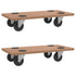 Dolly Trolleys 2 pcs Rectangular Engineered Wood