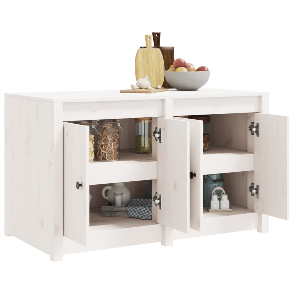 Outdoor Kitchen Cabinet White 106x55x64 cm Solid Wood Pine