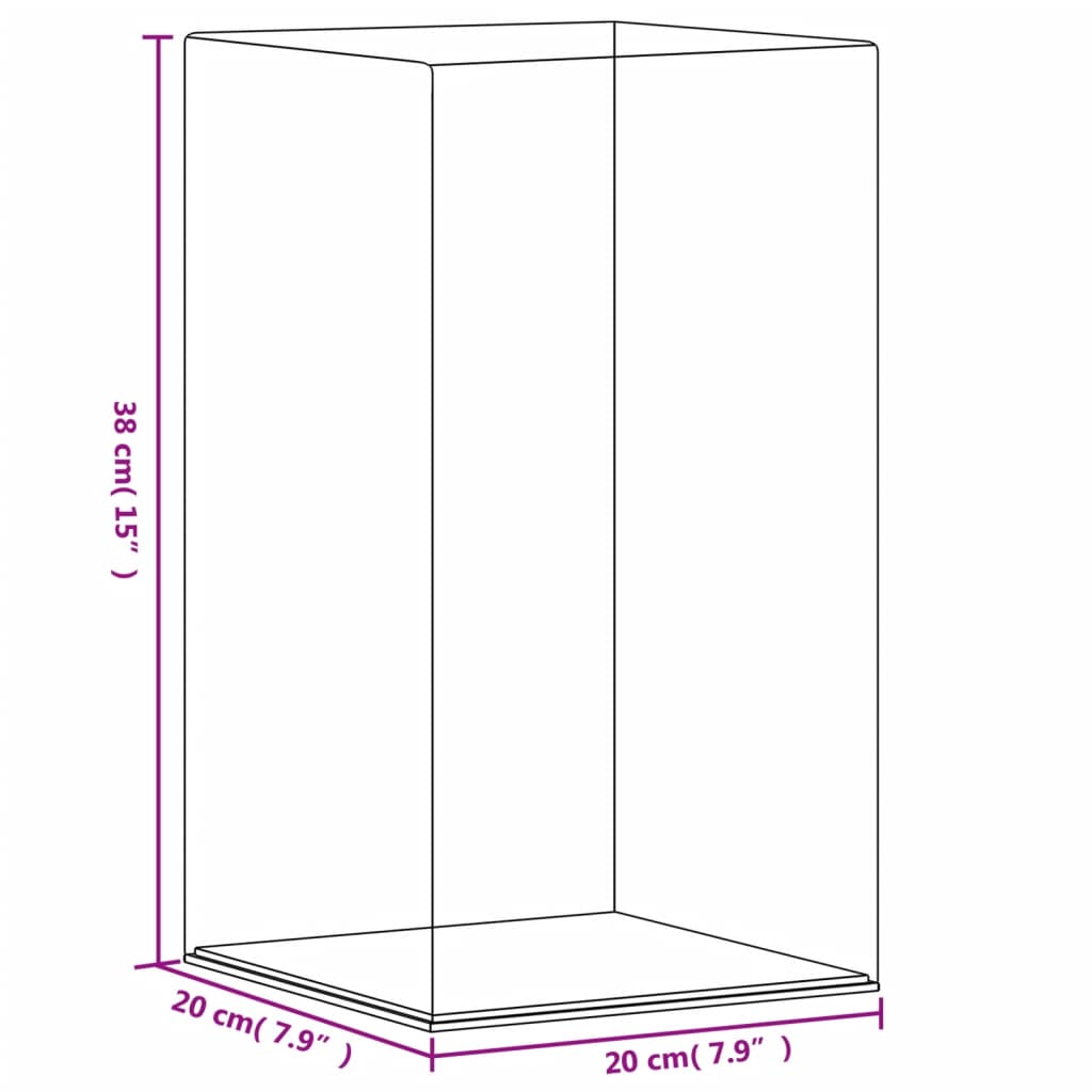 Display Box Transparent 20x20x38 cm Acrylic