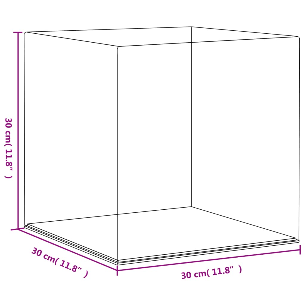 Display Box Transparent 30x30x30 cm Acrylic