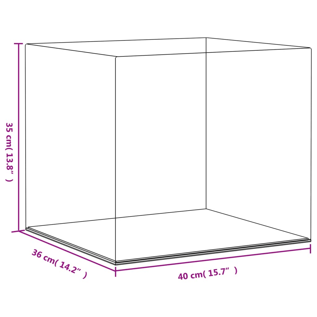 Display Box Transparent 40x36x35 cm Acrylic