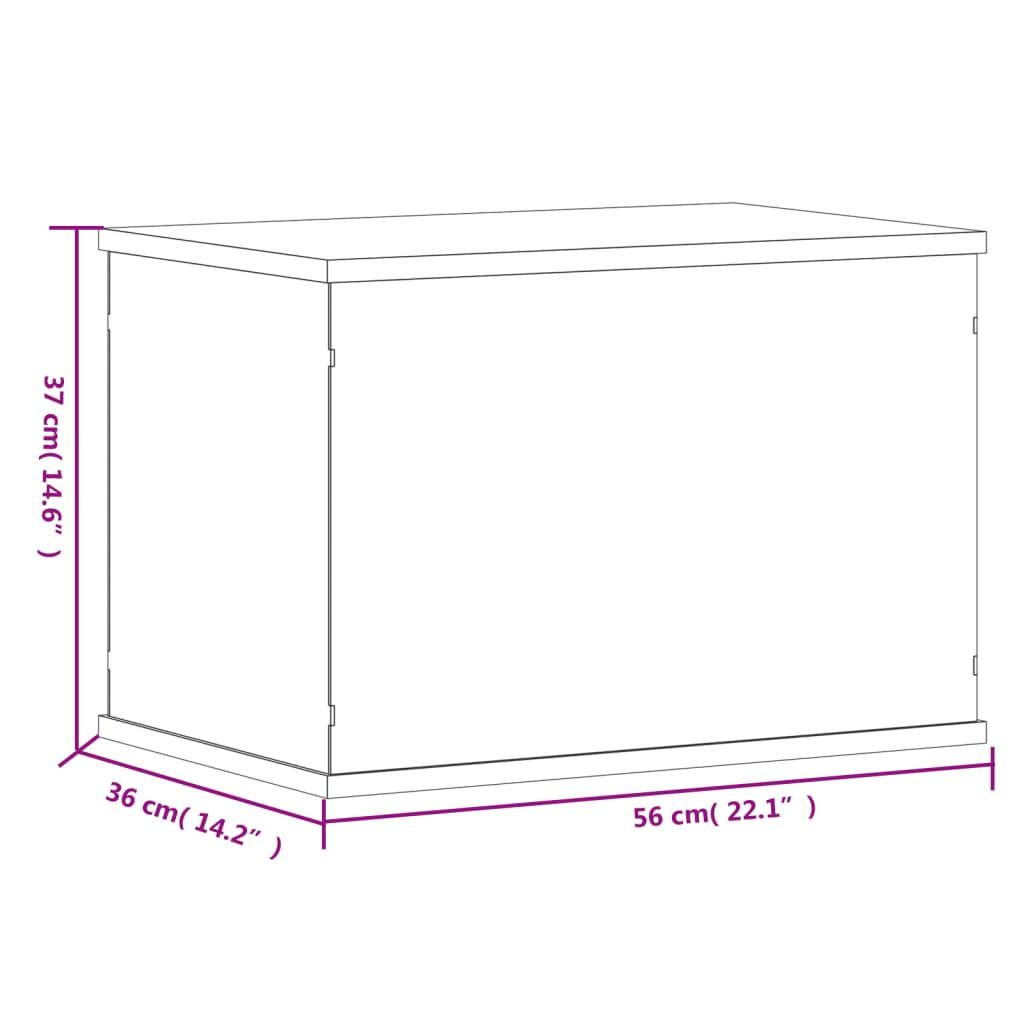 Display Box Transparent 56x36x37 cm Acrylic