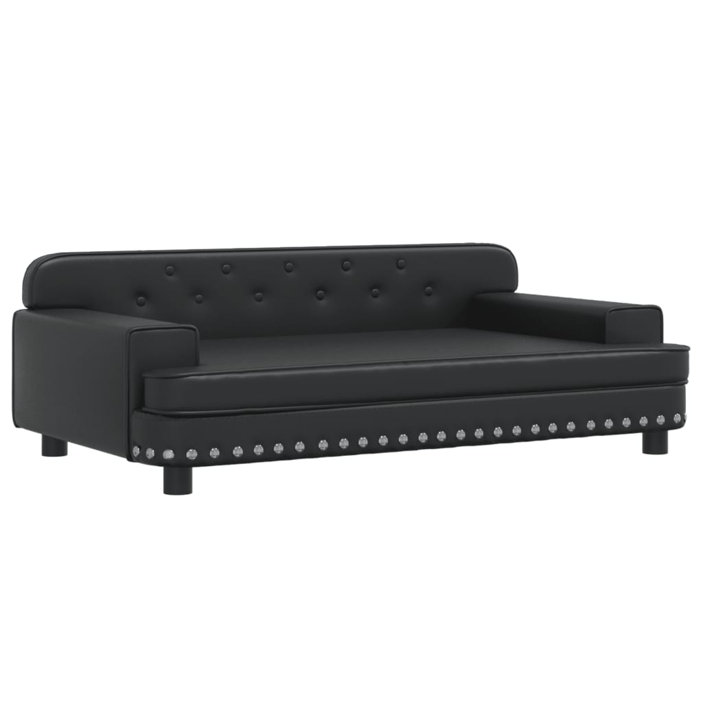 Kids Sofa Black 90x53x30 cm Faux Leather