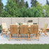 Reclining Garden Chairs with Cushions 8 pcs Solid Wood Teak