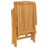 Reclining Garden Chairs with Cushions 8 pcs Solid Wood Teak