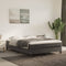 Box Spring Bed with Mattress Dark Grey 137x190 cm Velvet