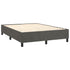 Box Spring Bed with Mattress Dark Grey 137x187 cm Double Size Velvet