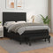 Box Spring Bed with Mattress Black 137x187 cm Double Size Faux Leather