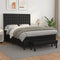 Box Spring Bed with Mattress Black 137x187 cm Double Size Faux Leather