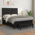 Box Spring Bed with Mattress Black 137x187 cm Double Size Faux Leather