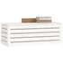 Storage Box White 89x36.5x33 cm Solid Wood Pine