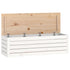 Storage Box White 109x36.5x33 cm Solid Wood Pine