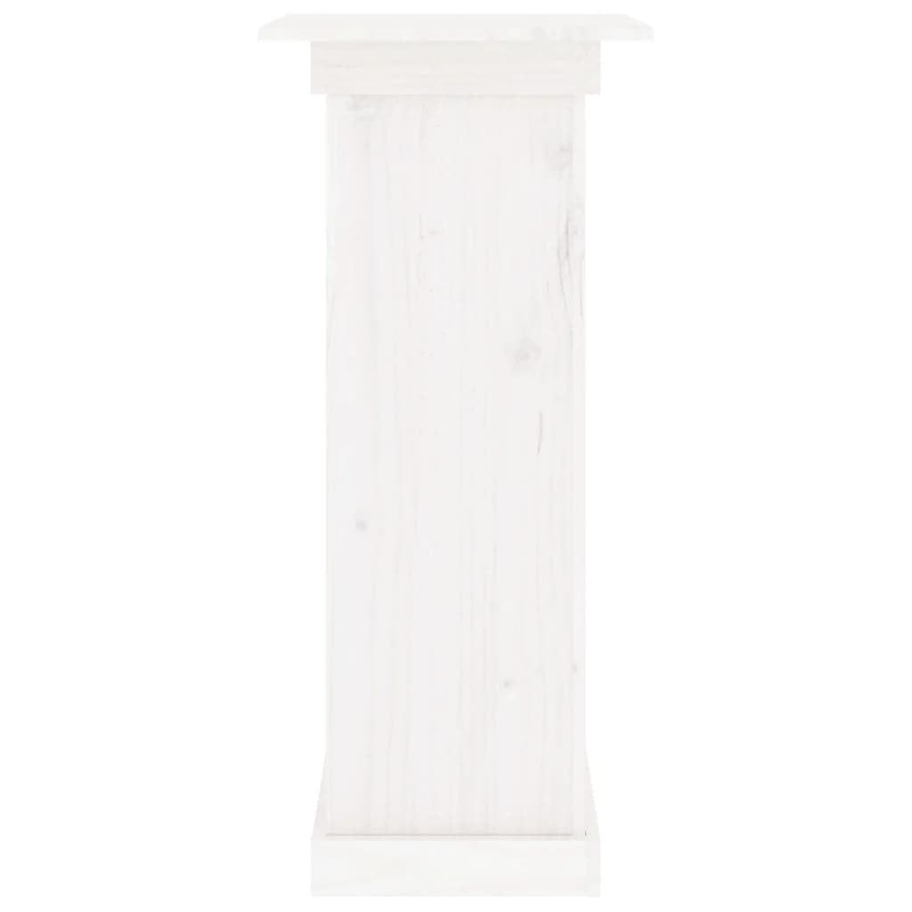 Flower Stand White 40x40x90 cm Solid Wood Pine