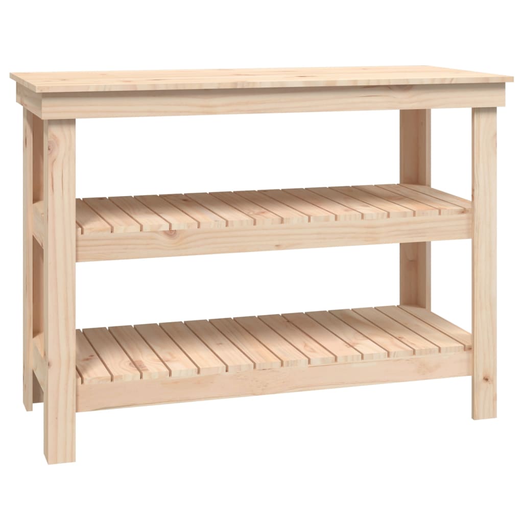 Work Bench 110.5x50x80 cm Solid Wood Pine