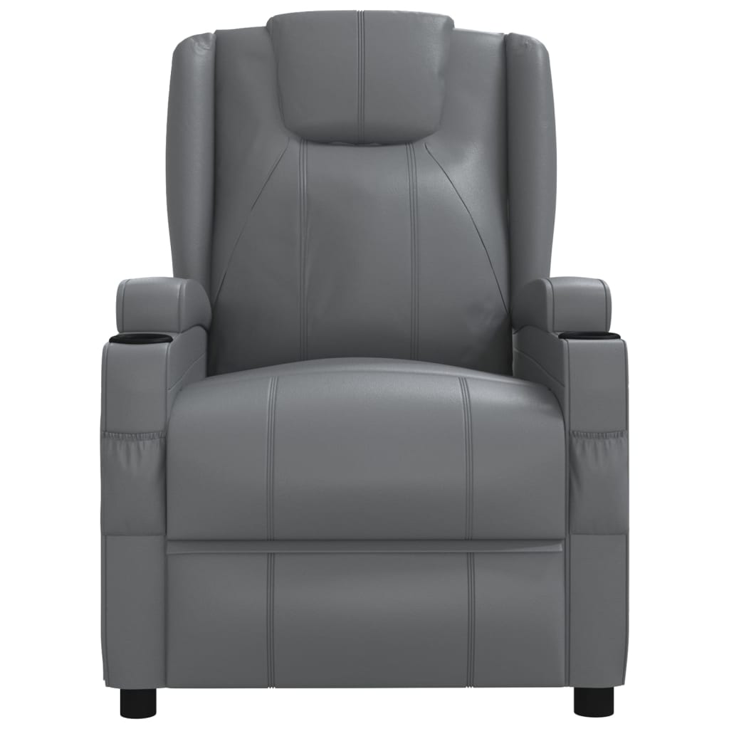 Stand up Massage Chair Anthracite Faux Leather