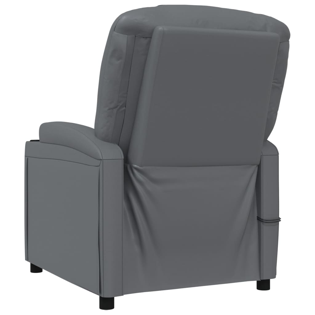 Stand up Massage Chair Anthracite Faux Leather