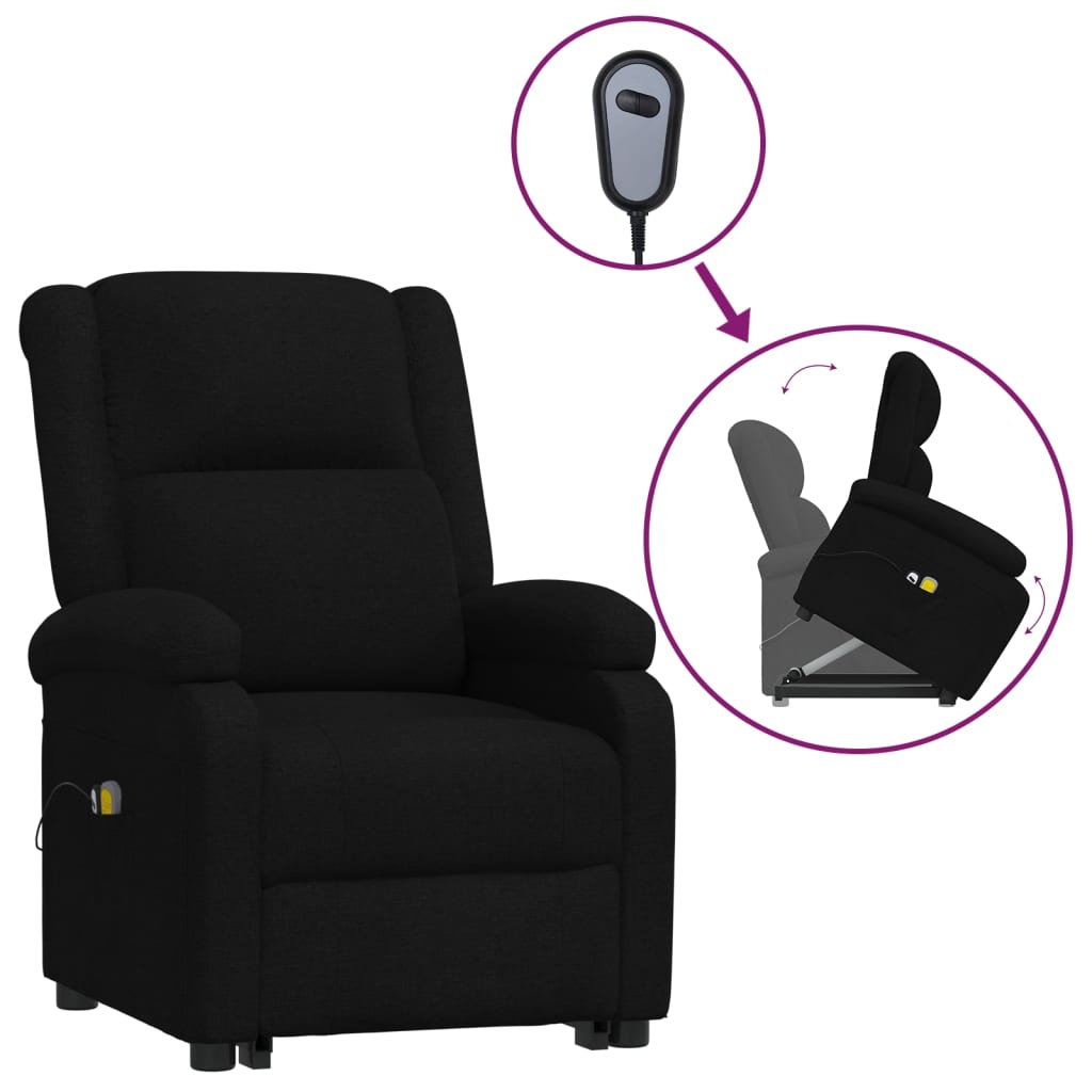 Stand up Massage Chair Black Fabric