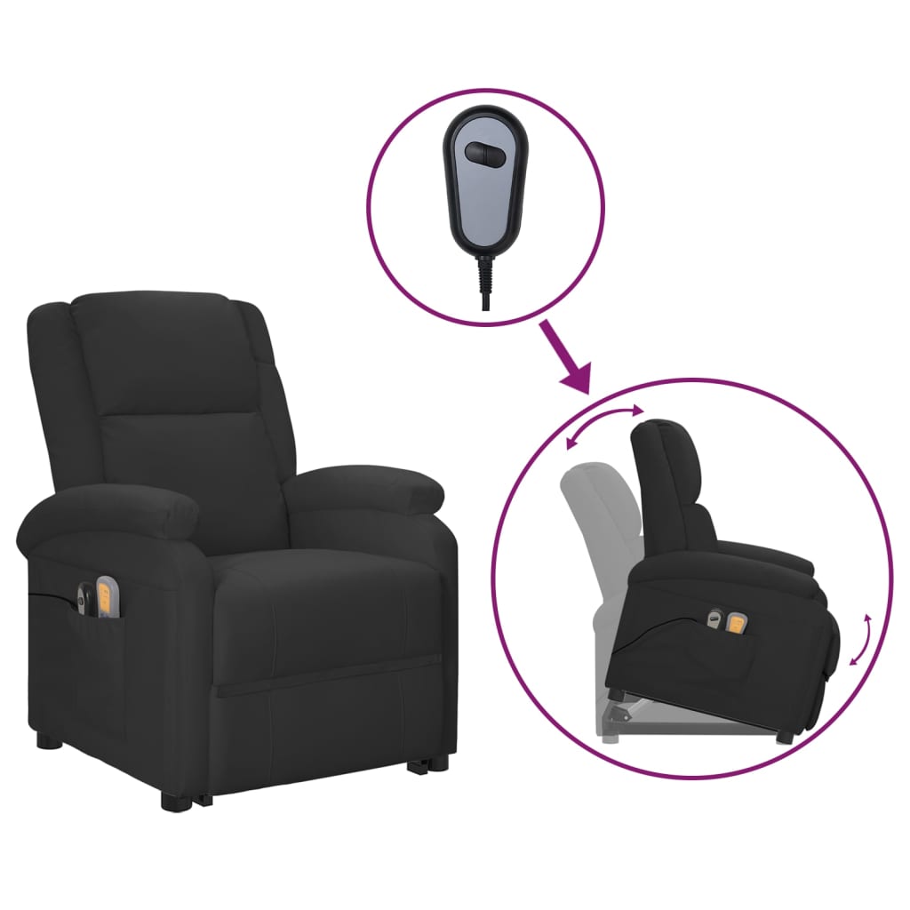 Stand up Massage Chair Black Faux Leather