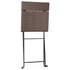 Folding Bistro Chairs 8 pcs Brown Poly Rattan and Steel