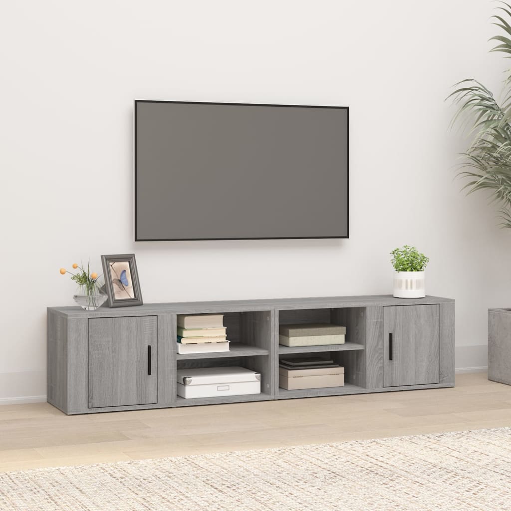TV Cabinets 2 pcs Grey Sonoma 80x31.5x36 cm Engineered Wood