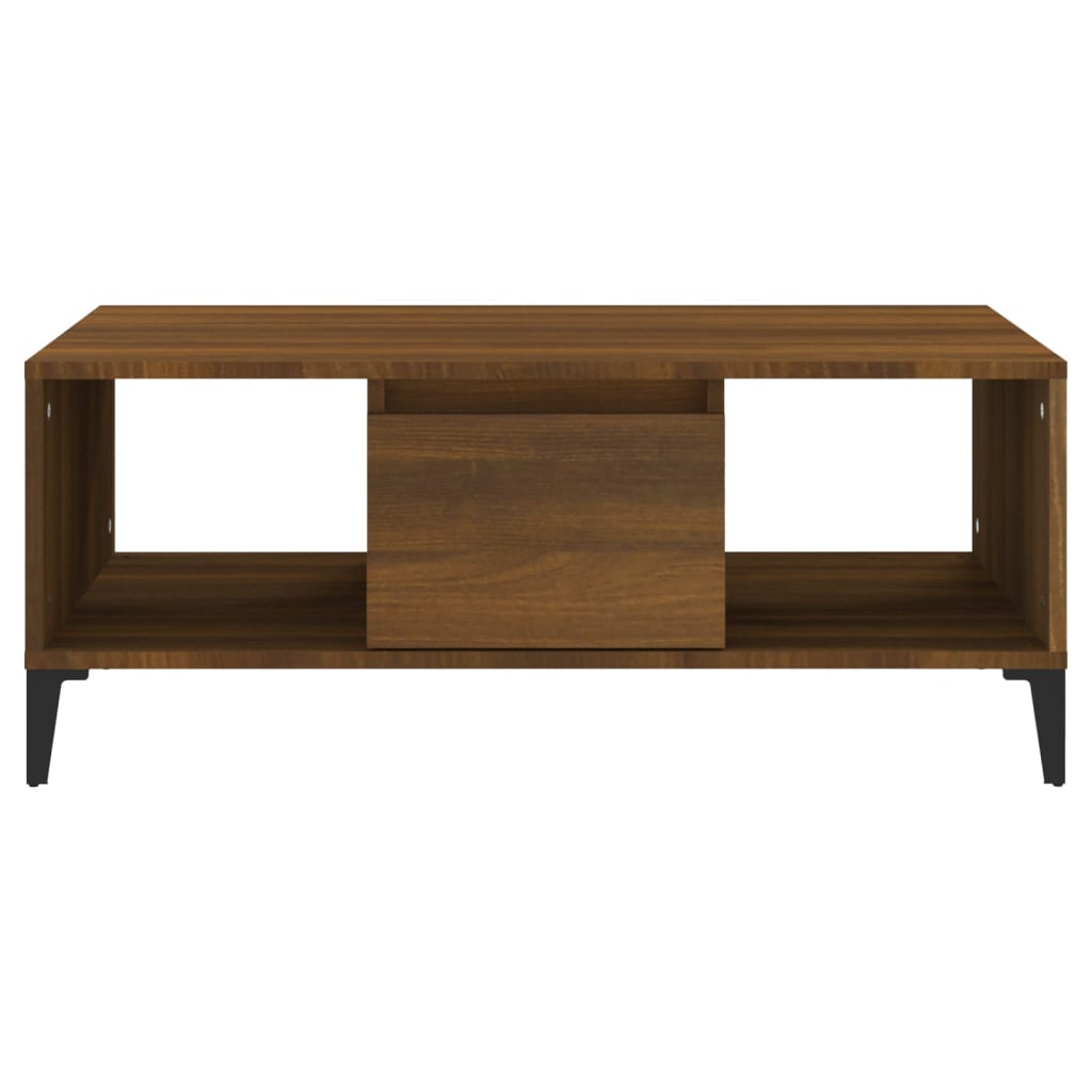 Coffee Table Brown Oak 90x50x36.5 cm Engineered Wood